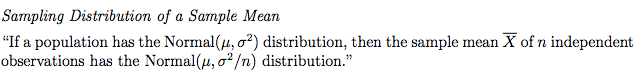Solved Sampling Distribution of a Sample Mean 