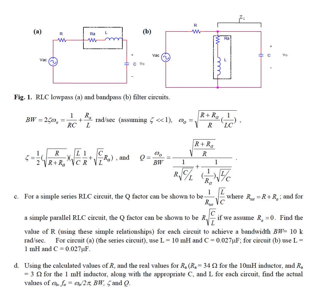 Solved a. Find the transfer function Vo Vi for circuit (a | Chegg.com