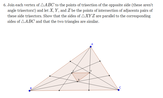 Solved 6. Join each vertex of ABC to the points of | Chegg.com