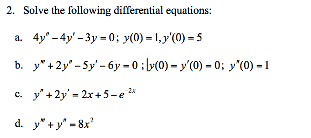 solved-solve-the-following-differential-equations-4y-chegg