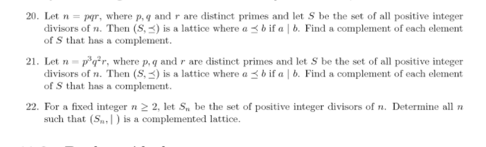 Solved Let N Pqr Where P Q And R Are Distinct Primes And