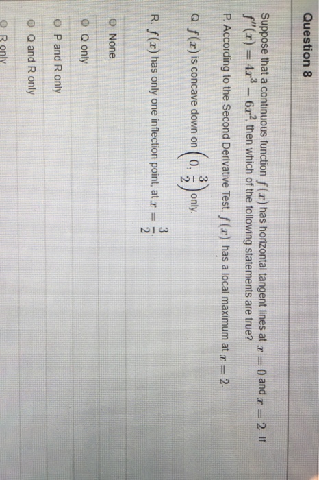 Solved Suppose that a continuous function f(x) has | Chegg.com