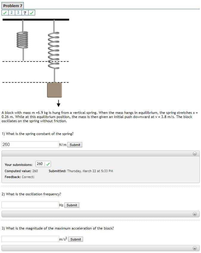 solved-problem-7-a-block-with-mass-m-6-9-kg-is-hung-from-a-chegg