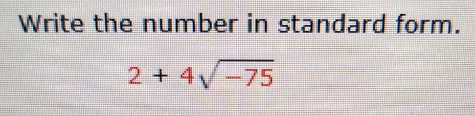 what does write number in standard form mean