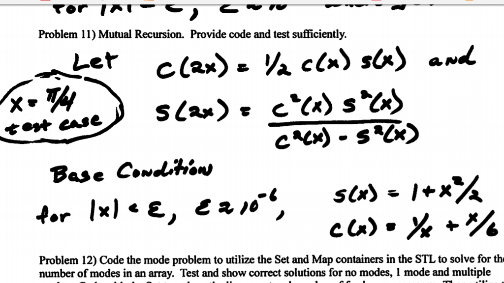 Mutual Recursion. Provide code and test sufficiently. | Chegg.com