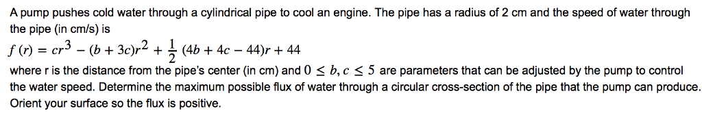 Solved A pump pushes cold water through a cylindrical pipe | Chegg.com