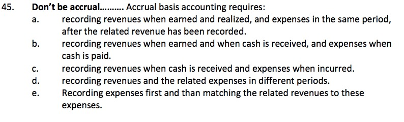 Solved 45 Don t Be Accrua Accrual Basis Accounting Chegg