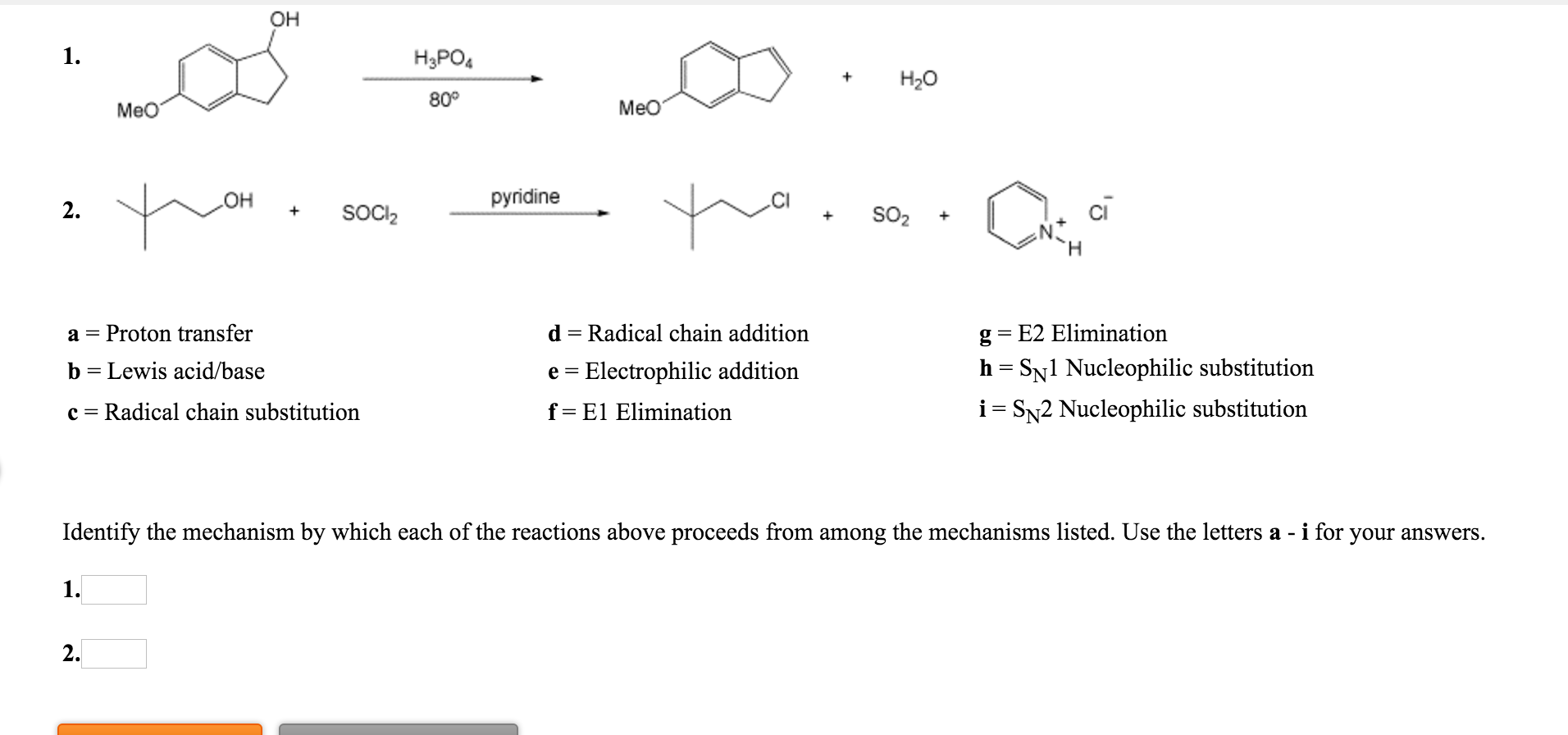 Solved Identify the mechanism by which each of the | Chegg.com