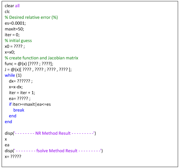 Newton Raphson Method Matlab - slidesharedocs