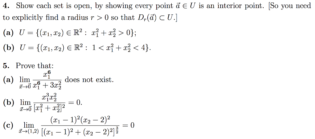 Solved 4. Show each set is open, by showing every point à E | Chegg.com