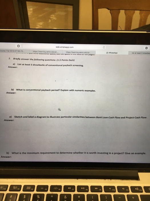 Solved Briefly Answer The Following Questions: List At | Chegg.com