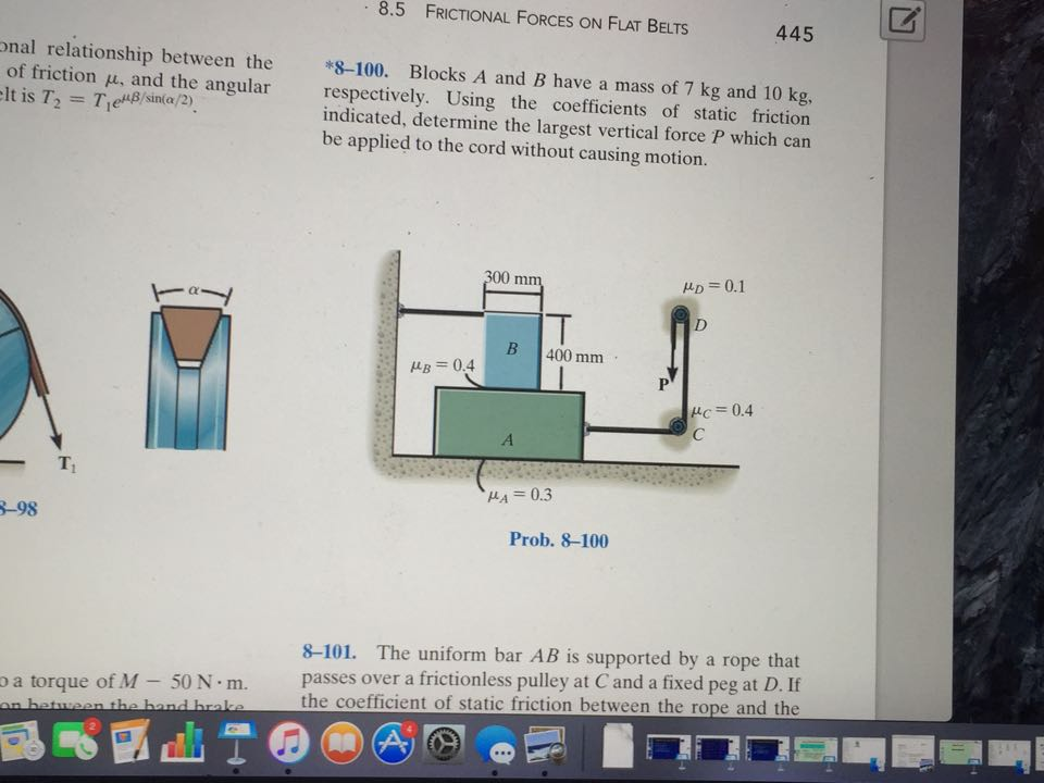 Solved Blocks A And B Have A Mass Of 7 Kg And 10 Kg, | Chegg.com