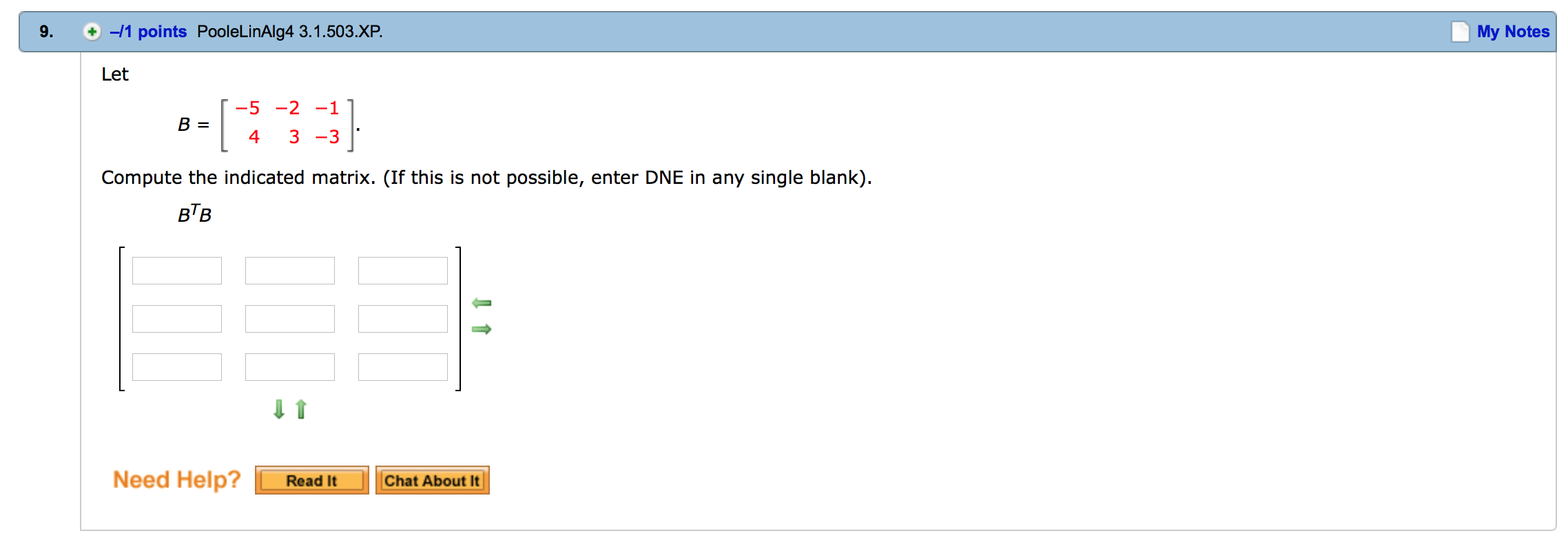 Solved Let B = Compute The Indicated Matrix. (If This Is | Chegg.com