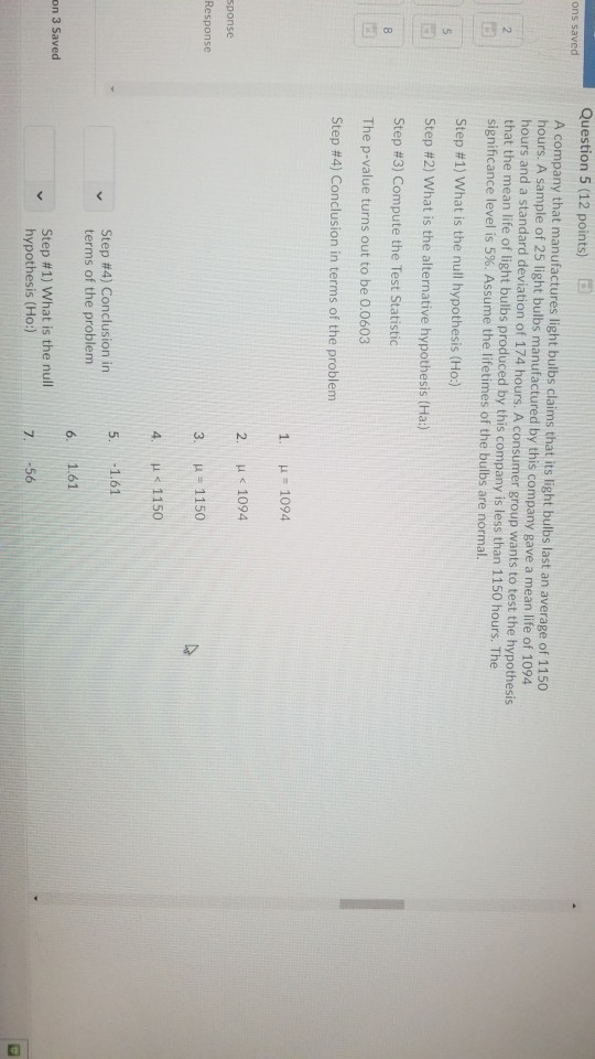 Solved Question 5 (12 points) ons A company that | Chegg.com