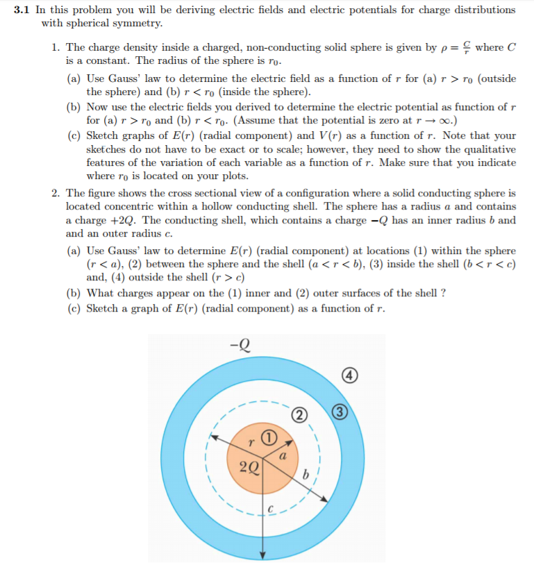 Solved In this problem you will be deriving electric fields | Chegg.com