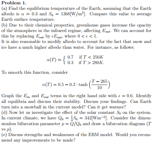 This problem set is related to Climate modeling. In | Chegg.com