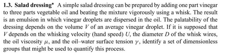 Solved 1.3. Salad dressing* A simple salad dressing can be | Chegg.com