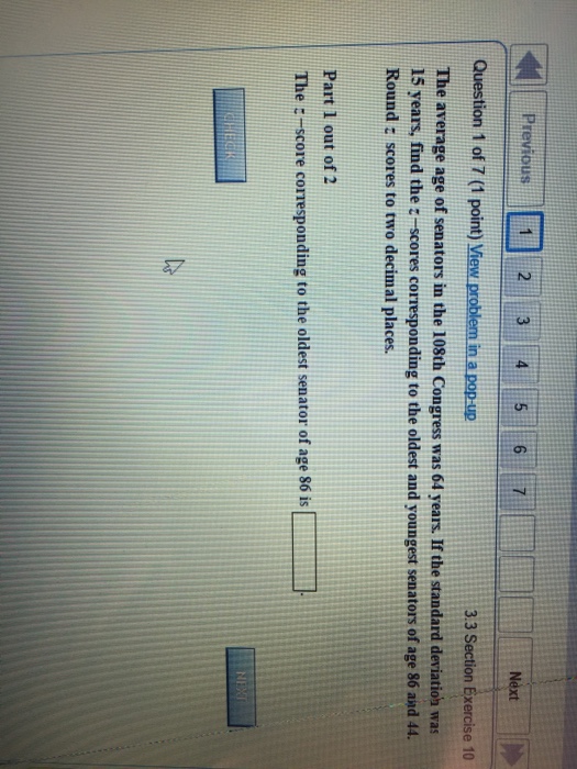 Solved The average age of senators in the 108th Congress was
