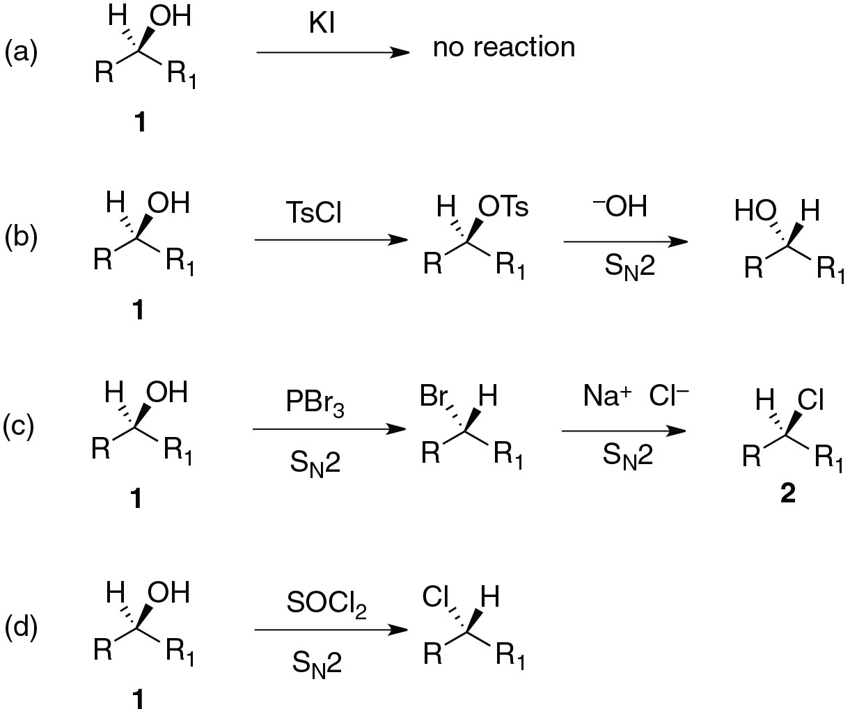 Solved Why doesnt KI react in a SN2 reaction with an alcohol | Chegg.com