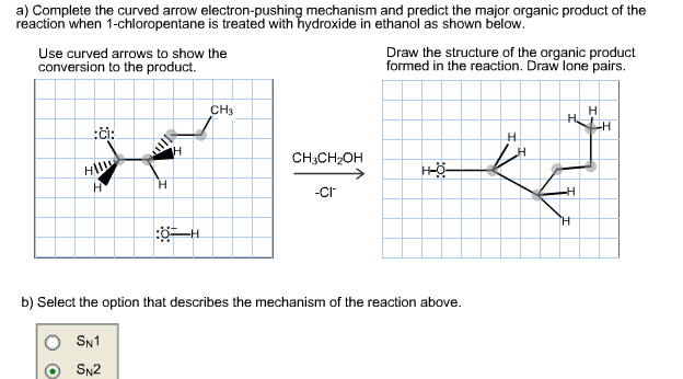 Solved a) complete the curved arrow electron-pushing | Chegg.com