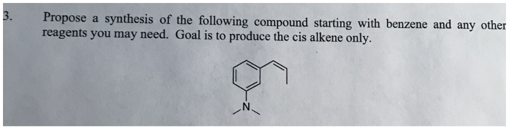 Solved Propose a synthesis of the following compound | Chegg.com