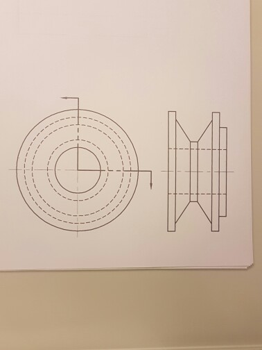 Solved Draw the top view as a half section. Material: cast | Chegg.com