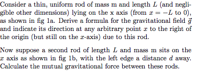 Consider a thin, uniform rod of mass m and length L | Chegg.com