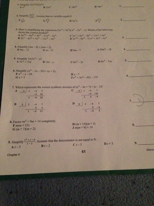 3 2x 2 )- 2 x 6 )= 4x 18