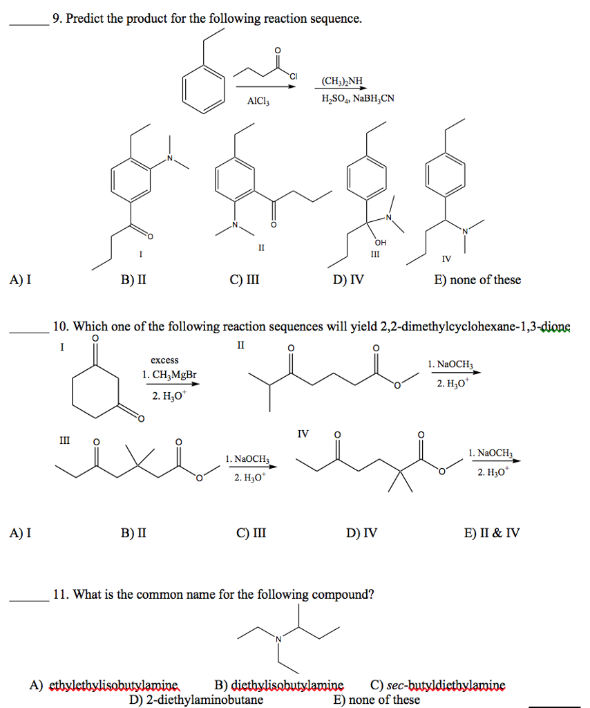 Solved Predict the product for the following reaction | Chegg.com