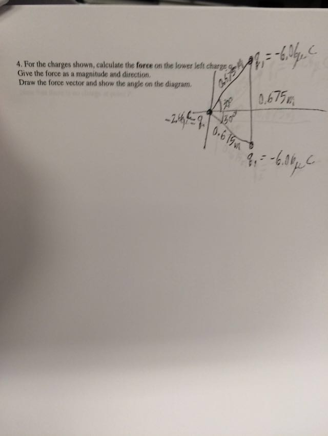 Solved For the charges shown, calculate the electric field | Chegg.com