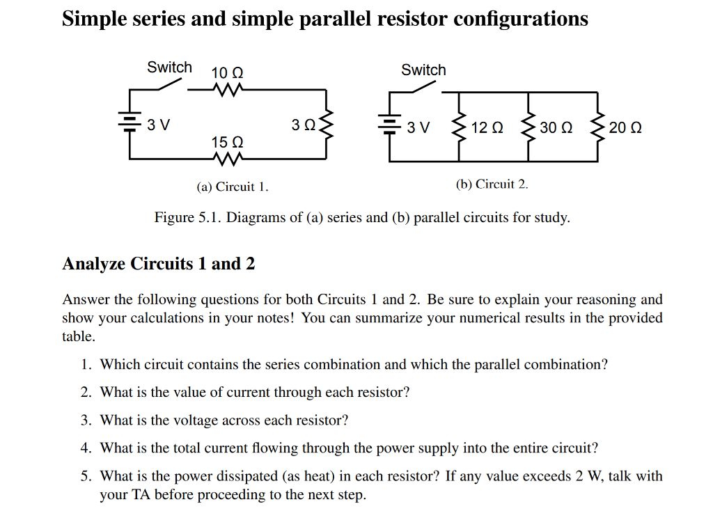 Solved Simple Series And Simple Parallel Resistor | Chegg.com