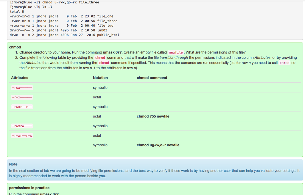 Solved Lab 03 File Permissions In This Lab We Will: Learn | Chegg.com