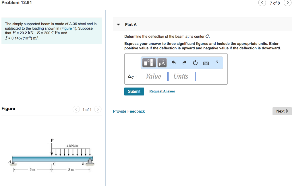 Solved Problem 12.91 The simply supported beam is made of | Chegg.com