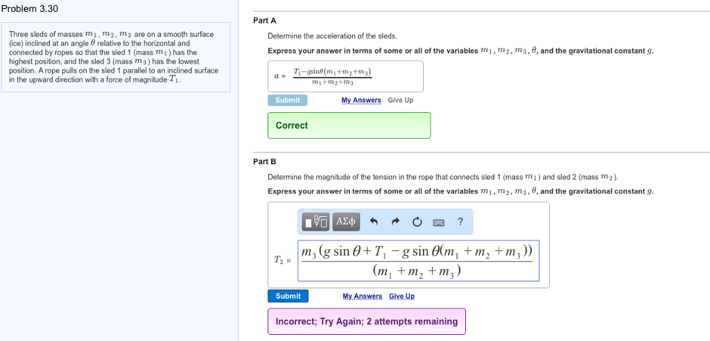 Solved I'm stuck of part B, for some reason I keep getting | Chegg.com