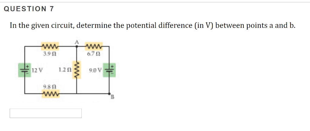 Solved In The Given Circuit, Determine The Potential | Chegg.com