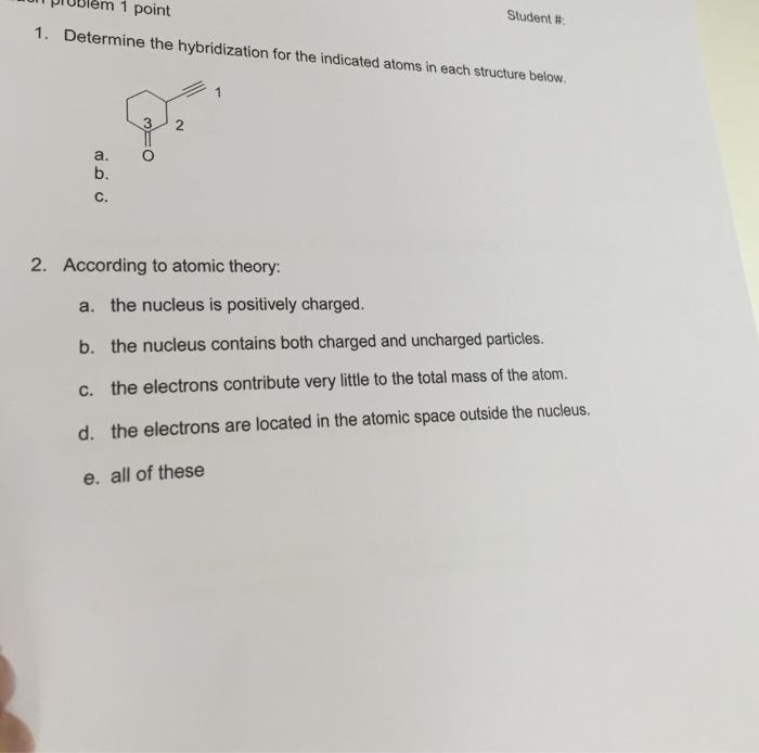 Solved Determine The Hybridization For The Indicated Atoms 9400