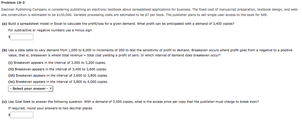 Solved Eastman Publishing Company Is Considering Publishing 