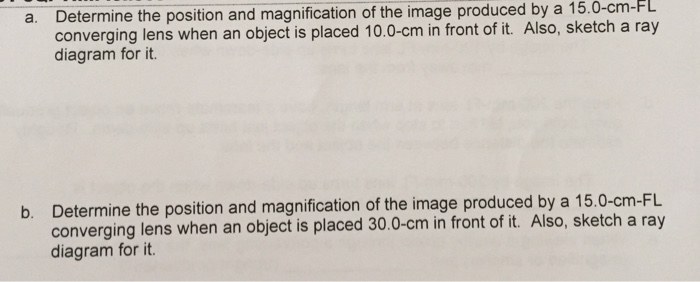Solved Determine the position and magnification of the image | Chegg.com