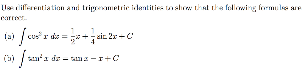 Solved Use differentiation and trigonometric identities to | Chegg.com