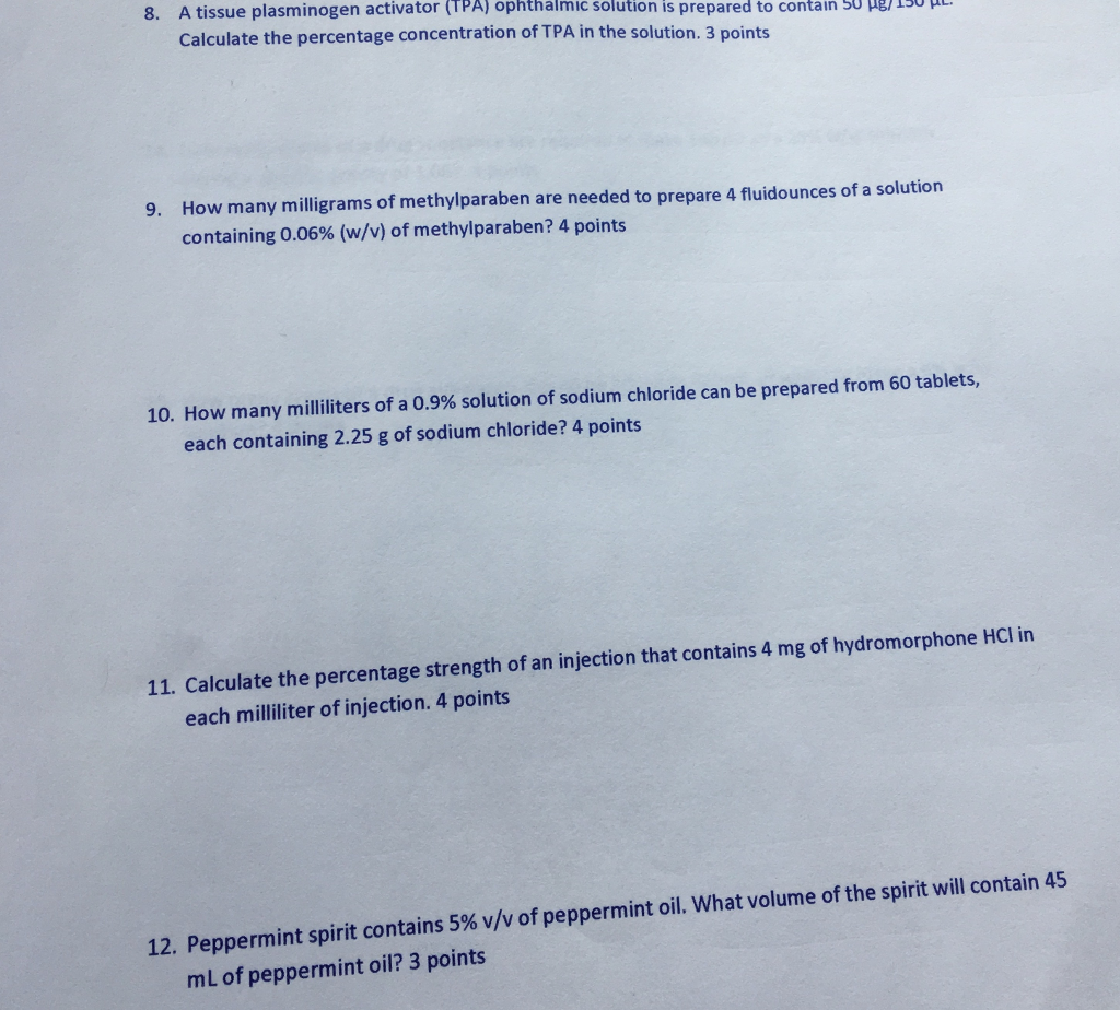 Solved A tissue plasminogen activator [TPA] ophthalmic