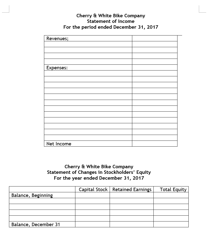 Intermediate Accounting Accounting Cycle Project P... | Chegg.com