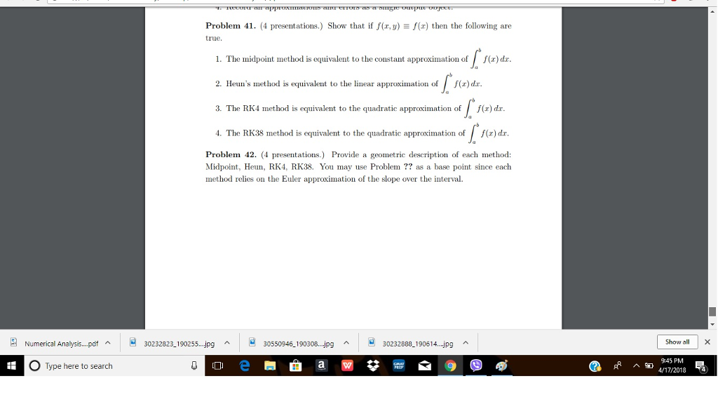 these questions are related to numerical analysis.