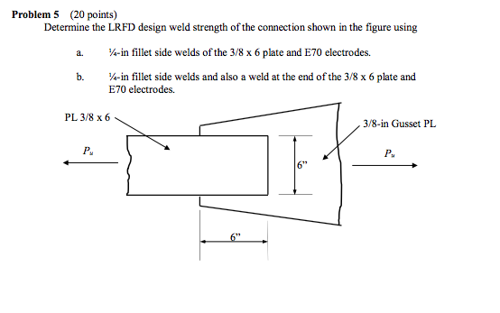 Solved Determine The LRFD Design Weld Strength Of The | Chegg.com