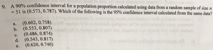 Solved A 90% confidence interval for a population proportion | Chegg.com