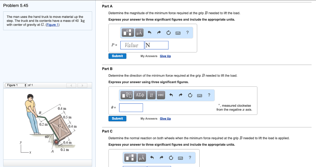 Solved The man uses the hand truck to move material up the
