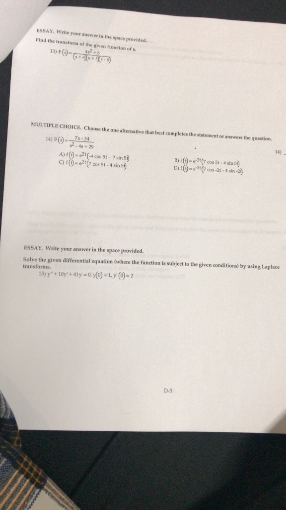 Solved ESSAY. Write your answer in the space provided. Find | Chegg.com