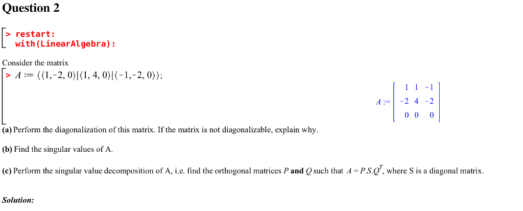 diagonalization in linear algebra