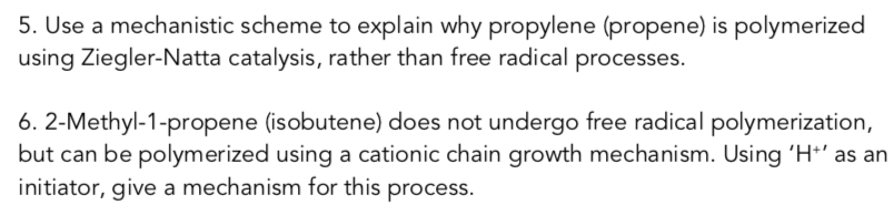 Solved 5. Use A Mechanistic Scheme To Explain Why Propylene | Chegg.com