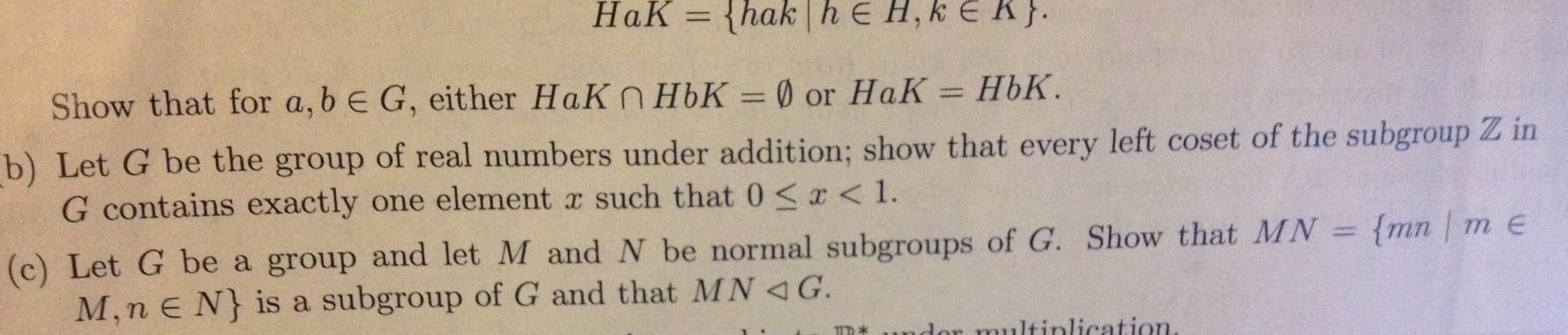 Solved Show That For A, B Element G, Either H A K | Chegg.com