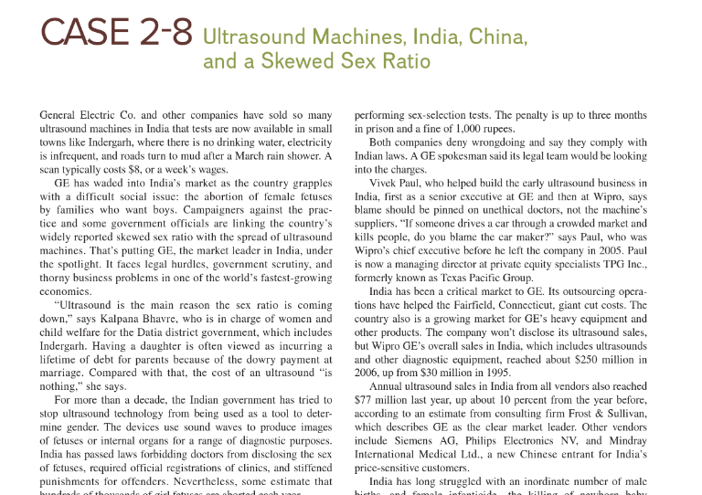 Case 2 8 Ultrasound Machines India China And A 